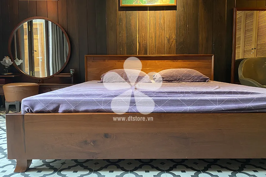 Bed DTGIN02 - Description A simple, modern bed model is the choice for interior space for those who are passionate about natural wood but always follow the trend of... - Image 3