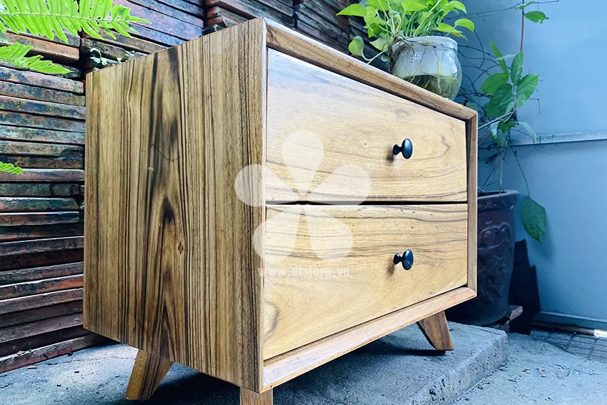 Bed cabinet DTTGI04 - Description The bedside cabinet with two simple, modern style drawers and natural wood material is like a work of art with a very unique style.... - Image 4