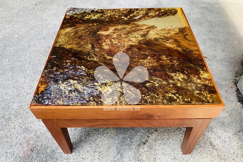 Decorative table DTBTT01 - Chiếc bàn trưng bày trang trí ngẫu hứng trong nghệ thuật sáng tạo với sự kết hợp chất liệu độc đáo để nên một tác phẩm rất tự nhiên nhưng sâu sắc. . gỗ...