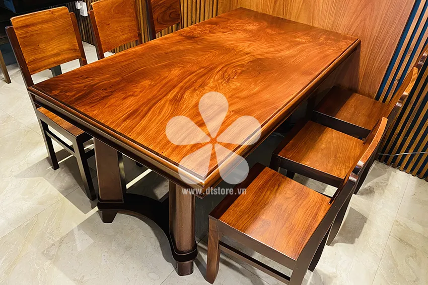 Dining table set DTBAA03 - Description The old table set is familiar in the memories of generations of Saigon people with its beautiful design and natural wood material. The... - Image 3