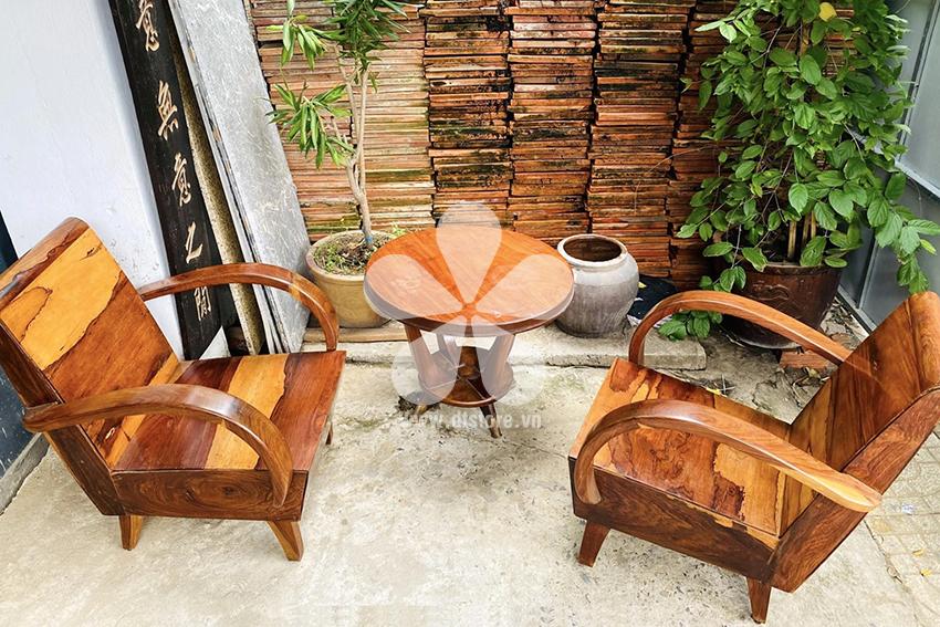 Ghế xưa DTGHX17 - Chiếc ghế thùng Sài Gòn xưa tuyệt đẹp với chất liệu vân gỗ như một bức tranh, từng chiếc ghế là một kỷ vật gợi...