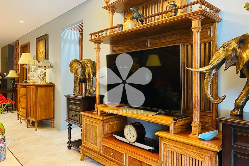 TV cabinet DTTTV01 - Description The wooden display cabinet is designed as a separate work with diverse uses combined with creative artistic decorative details. Dimensions... - Image 6