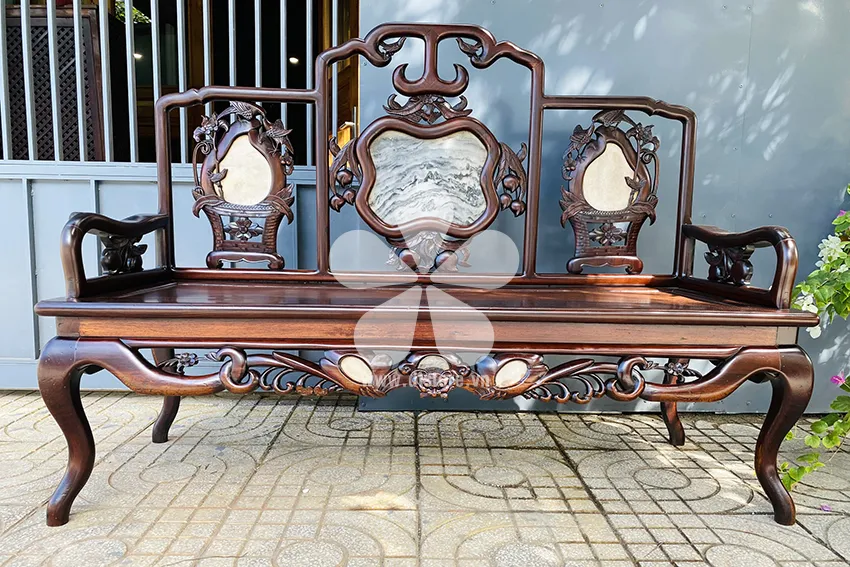 Vintage chair DTGHX10 - Description A very ancient Chinese chair made of rosewood combined with sapwood. The fabric on the bottom of the chair is very rare and the special... - Image 9