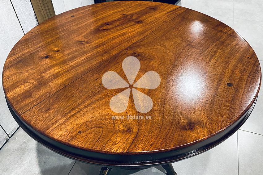 Vintage round table DTBTX02 - Chiếc bàn tròn kiểu dáng xưa chất liệu gỏ đỏ là một sản phẩm nội thất quen thuộc của người Sài Gòn xưa cùng với bộ ghế salon thùng ngày ấy chính là đặc ...